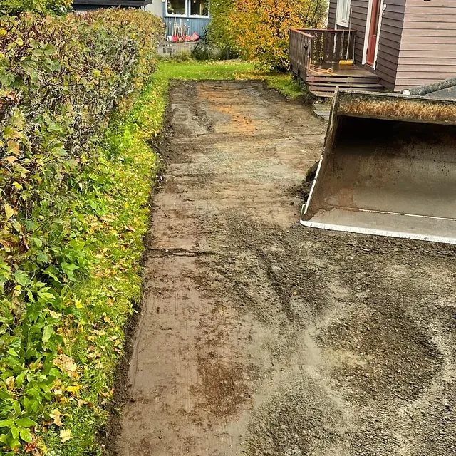 Prosjektbilde: utbedring av gårsdplass